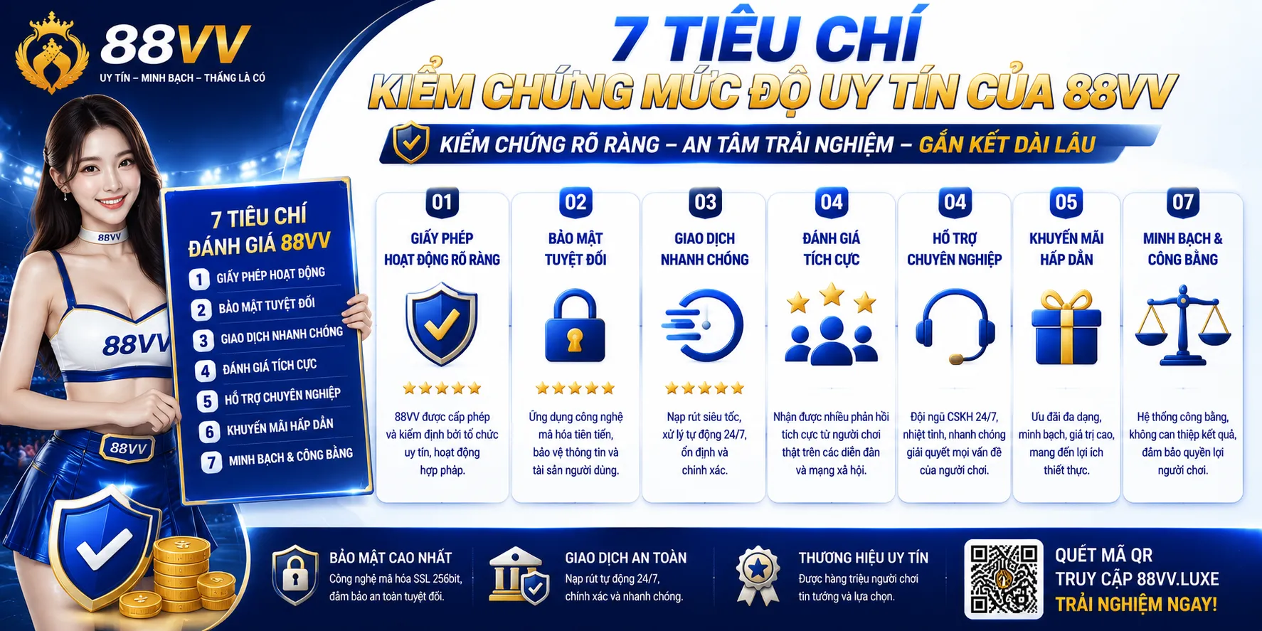 7 tiêu chí kiểm chứng mức độ uy tín của 88VV
