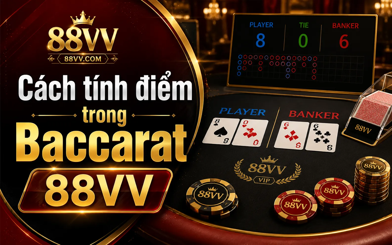 Cách tính điểm trong Baccarat 88VV