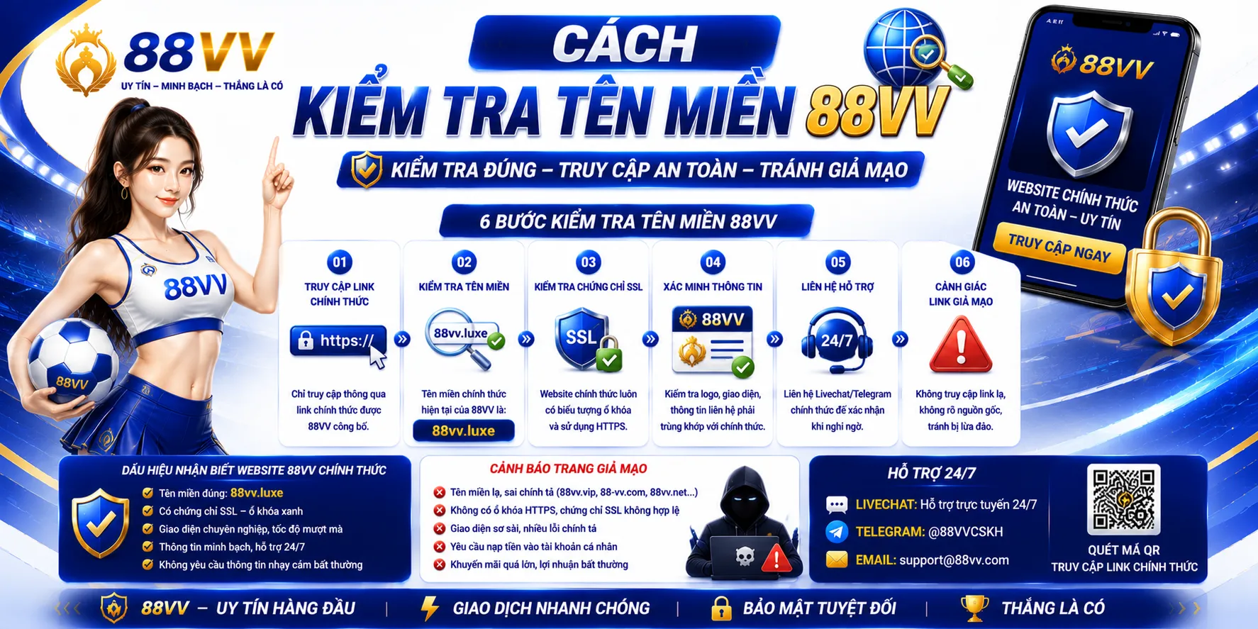Link 88VV Mới Nhất – Cách Xác Minh Đúng Website 2 Cách kiểm tra tên miền 88VV