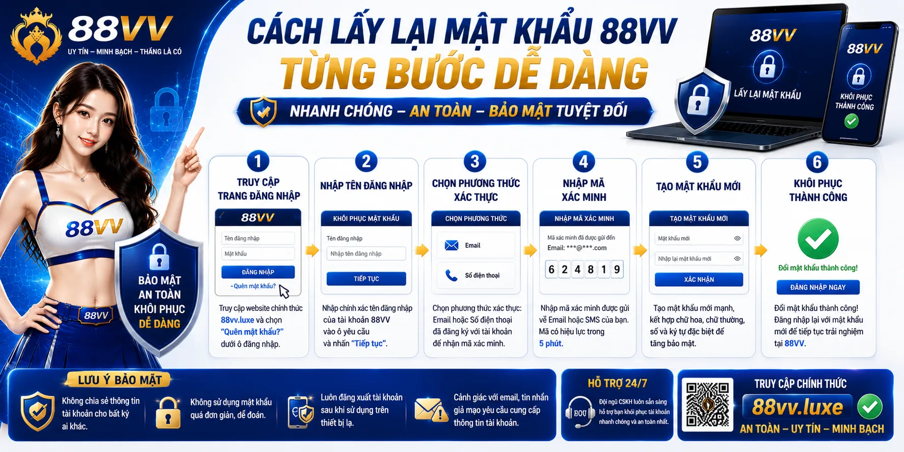 Quên Mật Khẩu 88VV? Cách Khôi Phục Tài Khoản 1 Cách lấy lại mật khẩu 88VV từng bước