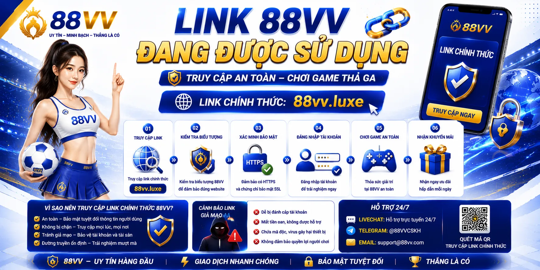 Link 88VV Mới Nhất – Cách Xác Minh Đúng Website 1 Link 88VV đang được sử dụng