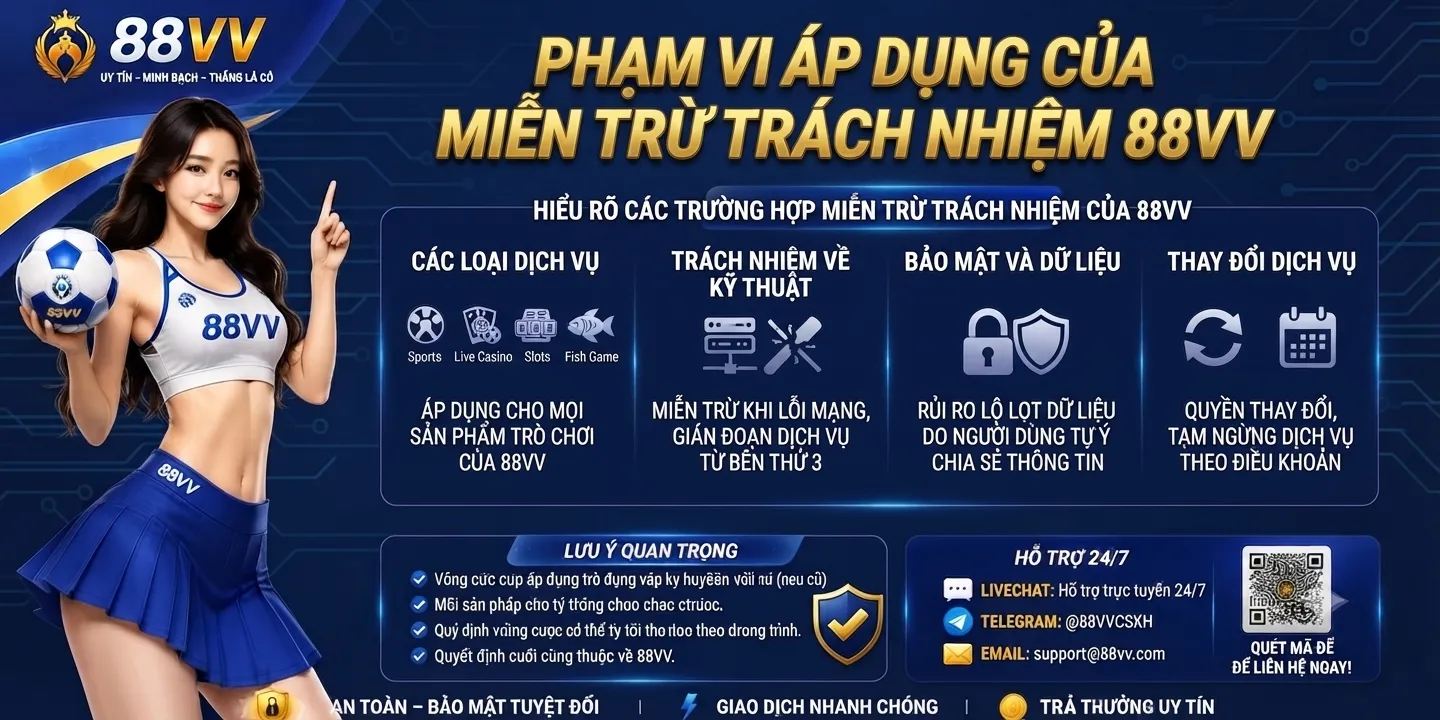 Phạm vi áp dụng của miễn trừ trách nhiệm 88VV