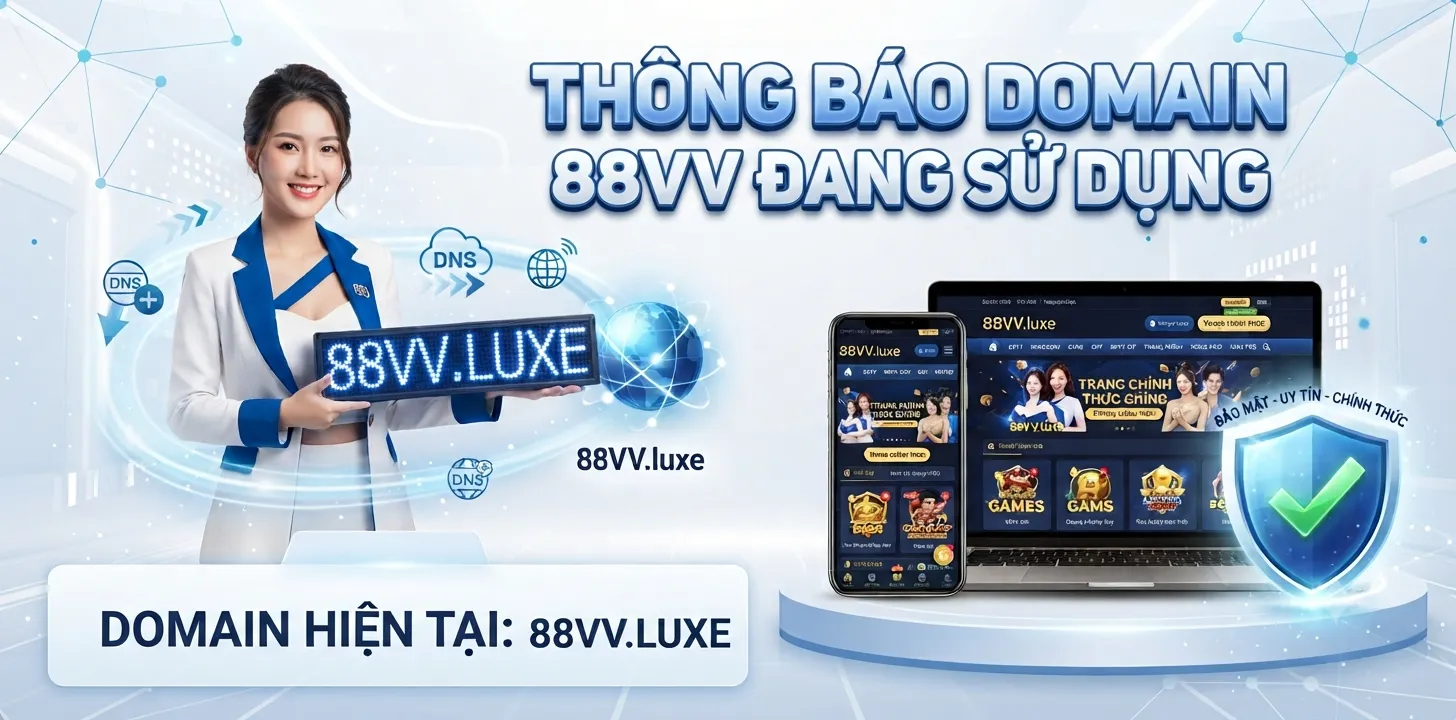 88VV Đổi Domain: Lịch Sử Và Thông Báo Link Mới 1 Thông báo domain 88VV đang sử dụng